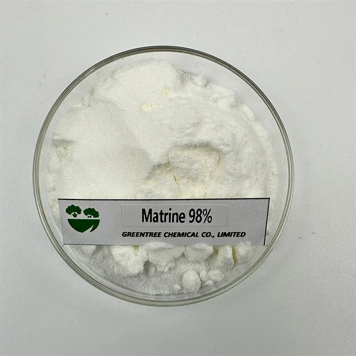 ความบริสุทธิ์สูง CAS 519-02-8 ยาฆ่าแมลง Matrine ยาฆ่าแมลง 98% สำหรับเพลี้ยไฟเพลี้ยไฟ